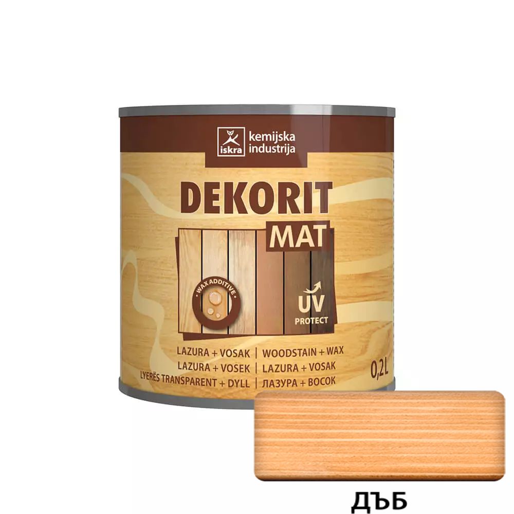 DEKORIT MAT 200 ml дъб