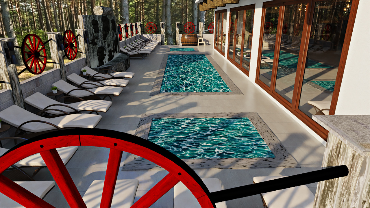 3D визуализация
 Комплекс Старите къщи с.Медово
Реален проект