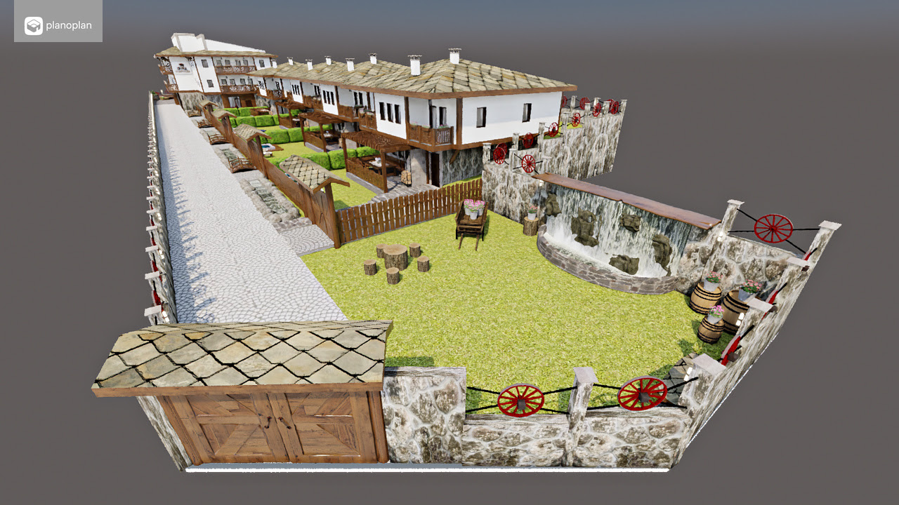 3D визуализация
 Комплекс Старите къщи с.Медово
Реален проект