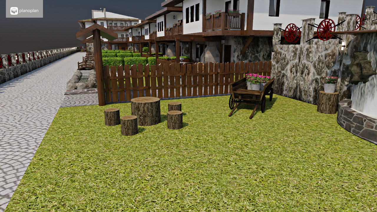 3D визуализация
 Комплекс Старите къщи с.Медово
Реален проект