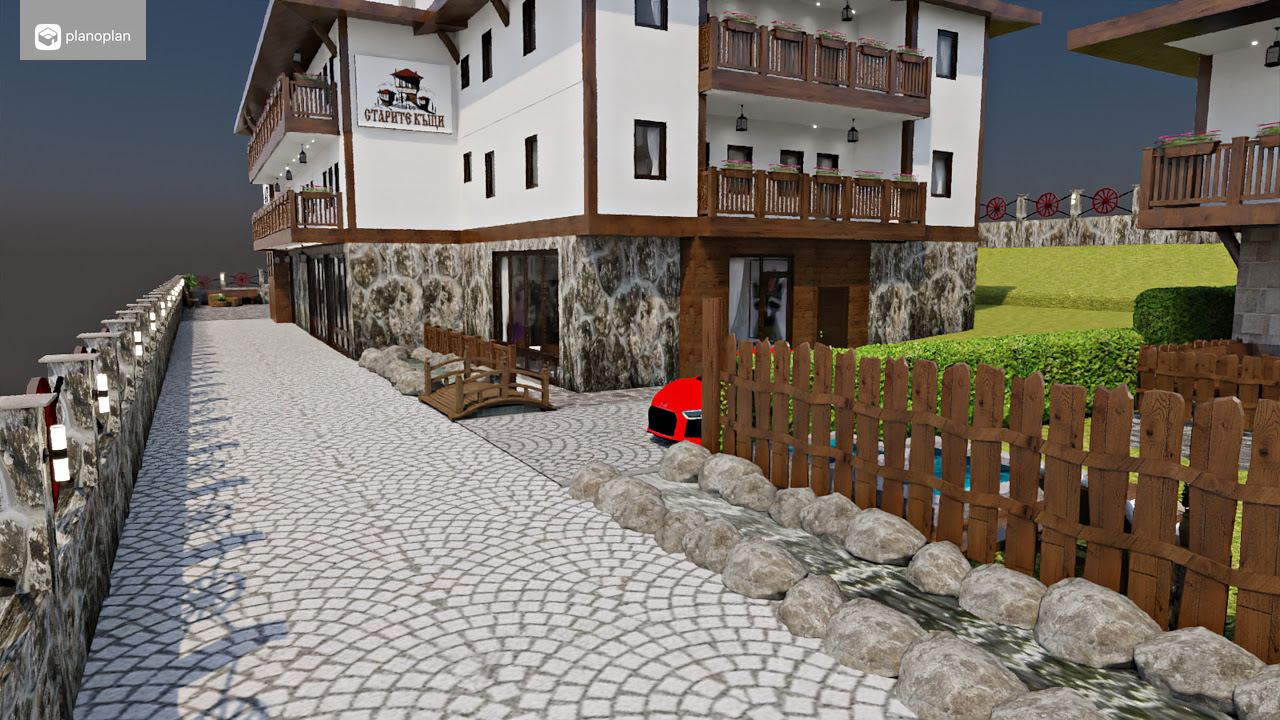 3D визуализация
 Комплекс Старите къщи с.Медово
Реален проект