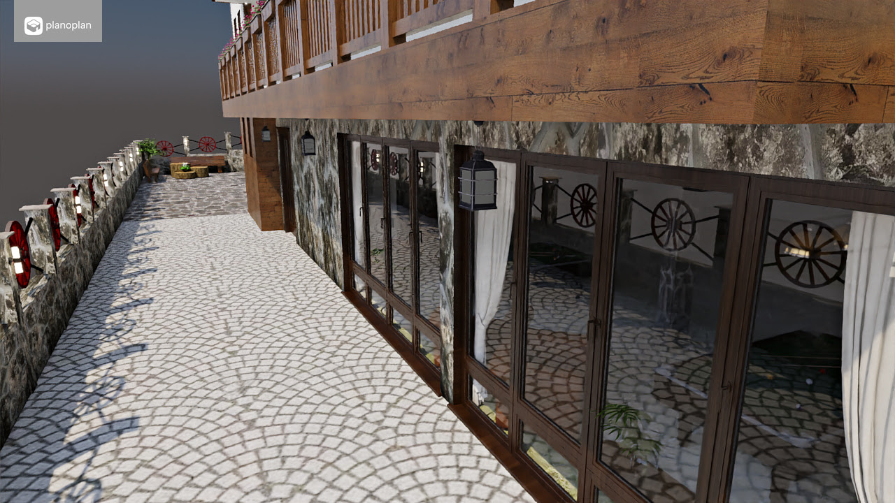 3D визуализация
 Комплекс Старите къщи с.Медово
Реален проект