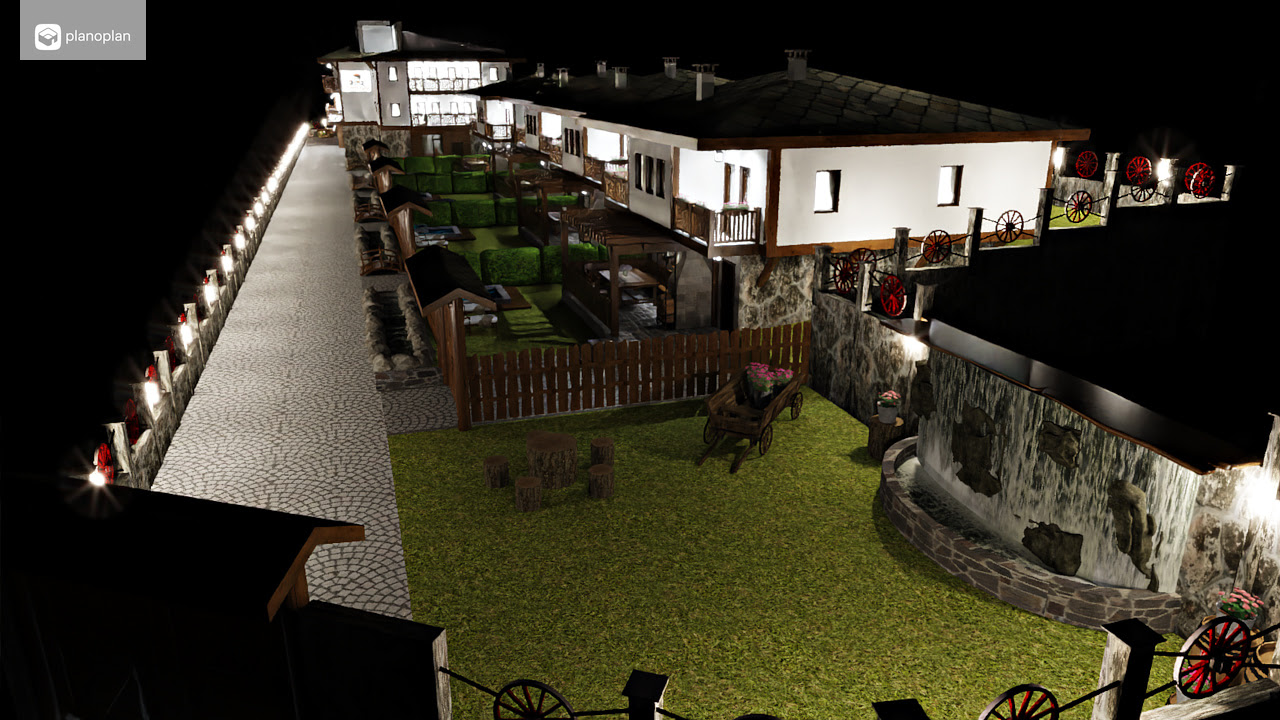 3D визуализация
 Комплекс Старите къщи с.Медово
Реален проект